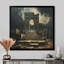 Gris et blanc, monument historique du patrimoine romain - art mural Monuments-469485337-469485338