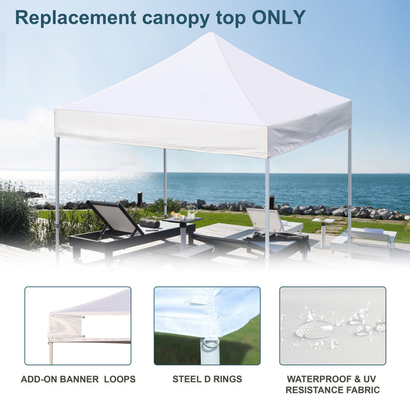 Auvent de remplacement 8 pi x 8 pi Angelea, Marine