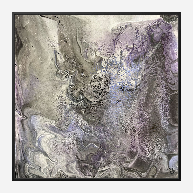 «Moutain Fog» par Rachel Farmer - reproduction d'artiste sur toile, Toile à cadre flottant noir, H 50 po x l 50 po x P 2 po