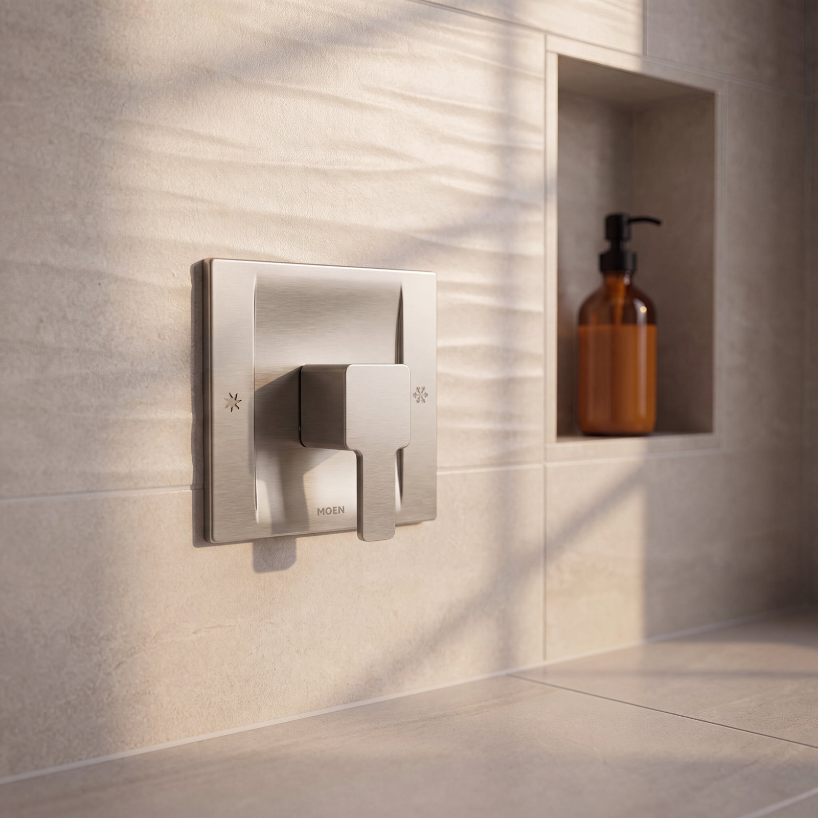 90 Degree Posi-Temp Faucet Trim, Brushed Nickel