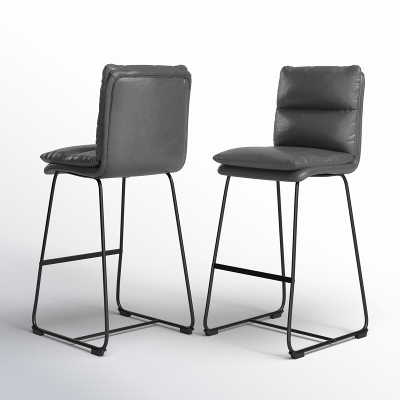 Tabouret de bar et de comptoir Volana, gris, Tabouret de bar (siège d'une hauteur de 30 po)