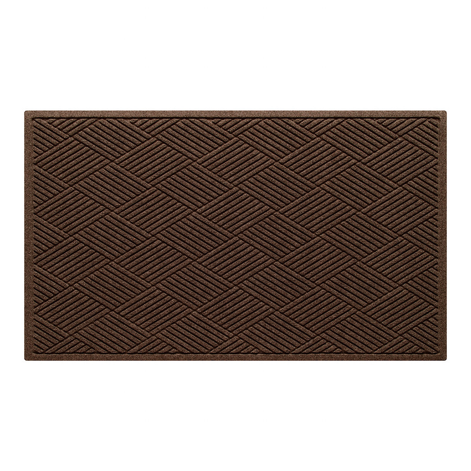 Waterhog Diamonds Indoor Outdoor Doormat, Dark Brown, Rectangle 3' x 4'