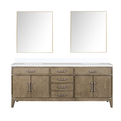 Laurel 80 in W x 22 in D Double Bath Vanity Mirrors