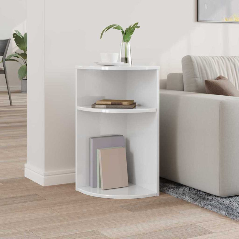 End Table, High Gloss White