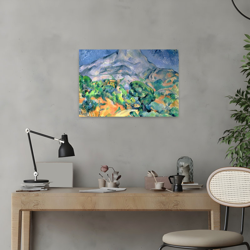 Mont Sainte-Victoire, France 1900 Impression d'art mural contemporain, H 16 po x l 24 po