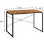 Bureau à domicile avec plateau rectangulaire en bois et piètement traîneau en métal - Table élégante