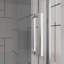 Portes de douche pivotantes, porte de douche battante pliante sans cadre, verre trempé transparent de 1/4 po (6 mm), quincaillerie à finition chromée, installation réversible