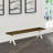 X-Style Modern Dining Bench with Wooden Seat, Linen White (Off-White) Finish.-78607628-78631026
