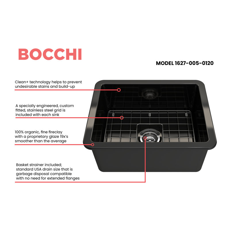 Évier de cuisine à montage double L 24 po x l 19 po avec accessoires Sotto, Noir