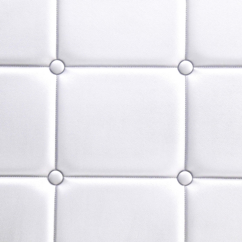 Nest Button Tufted Upholstered Adjustable Headboard, Full, White