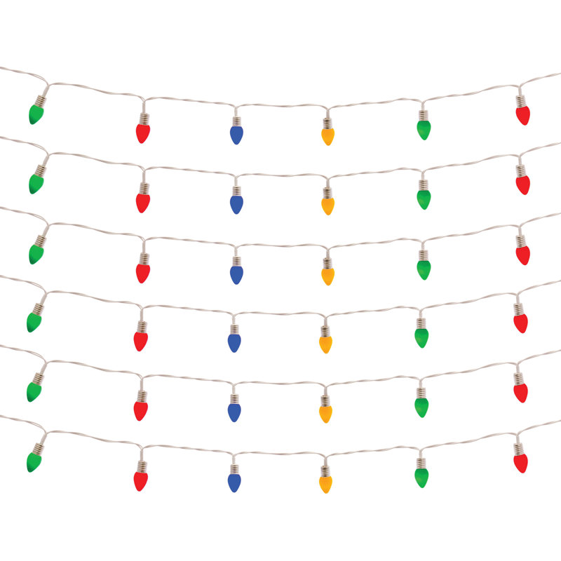 100'' LED String Lights, Red/Blue