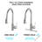 Stainless Steel Kitchen Faucet With Soap Dispenser, Brushed Nickel - Scratch Resistance, Rust Spot Design For Pull Down & Dispenser Scratchproof, Rustproof, Spot- Functionality-355892671