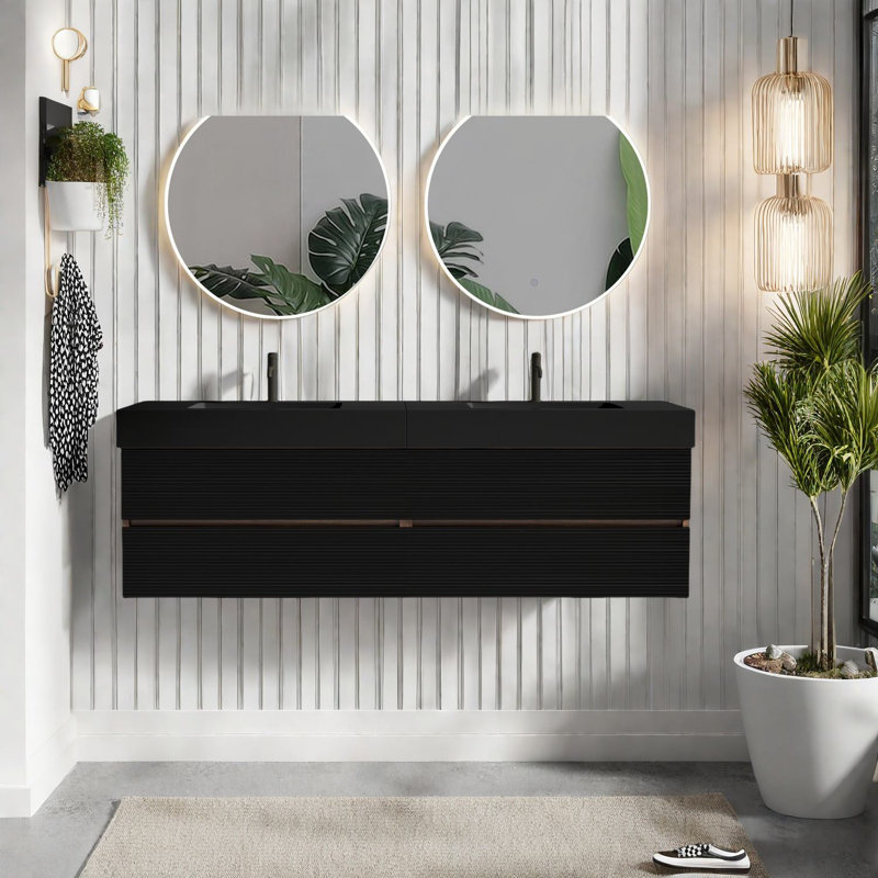 Meuble-lavabo moderne en pouces (doit inclure le meuble-lavabo et le lavabo)