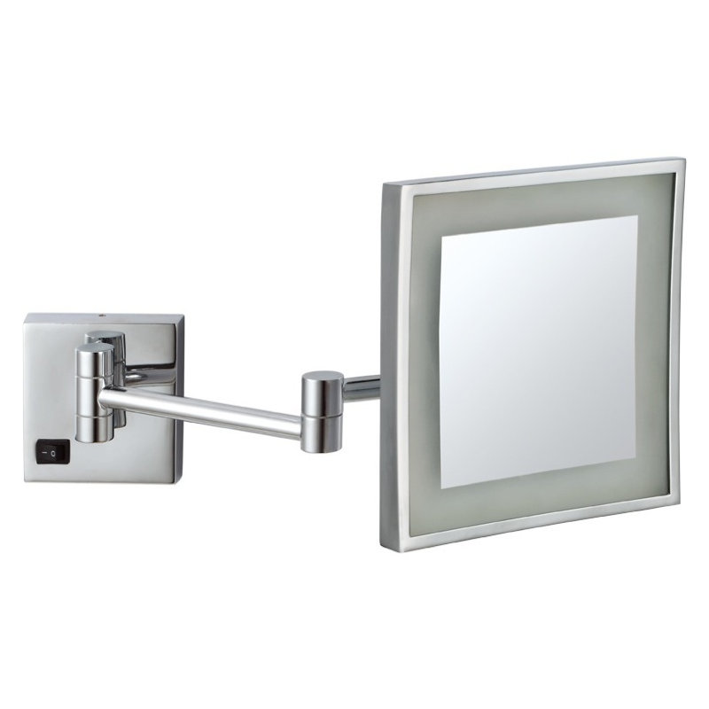 Miroir de maquillage / rasage mural Odegaard, Chrome