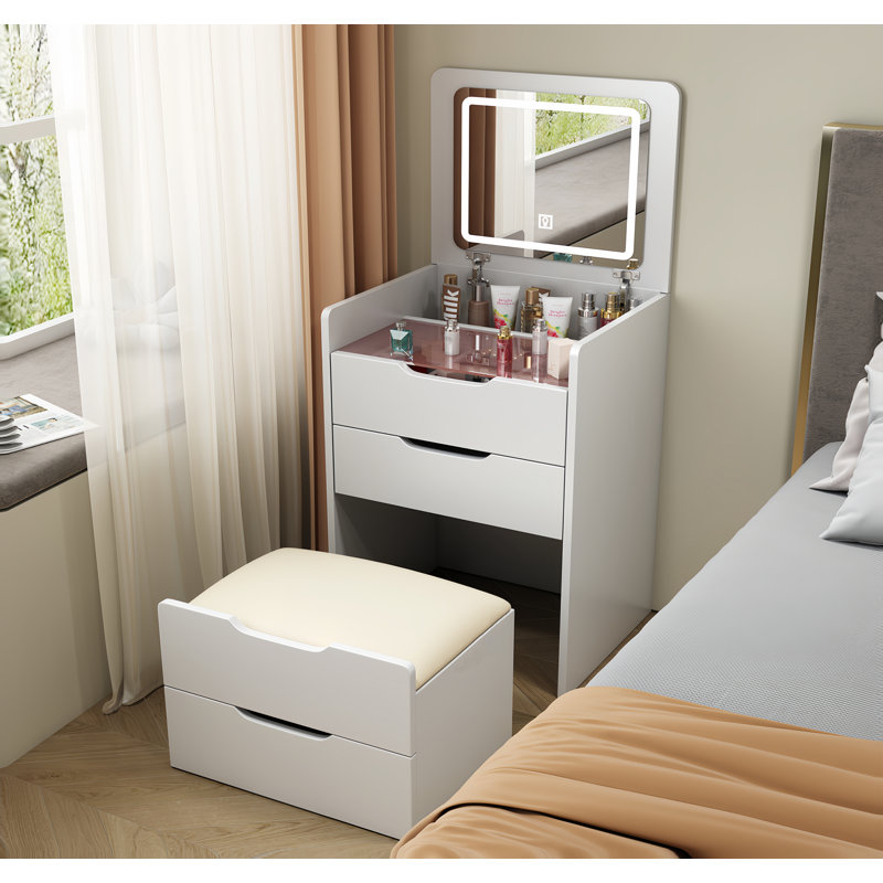 Meuble-lavabo 3 en 1 avec miroir Plip, Blanc