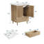Meuble-lavabo autoportant de 23,6 po avec comptoir en céramique blanc-1174464297