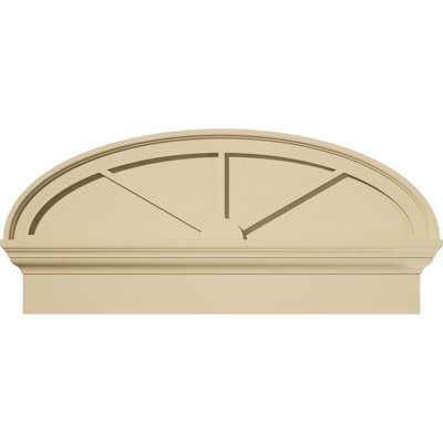 Elliptical Signature Urethane Pediment, Primed Tan