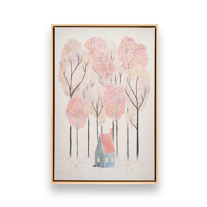«Cabin In The Woods I» par David Fleck, reproduction d'art, Tanné, H 32 po x l 24 po, Impression encadrée sans passe-partout