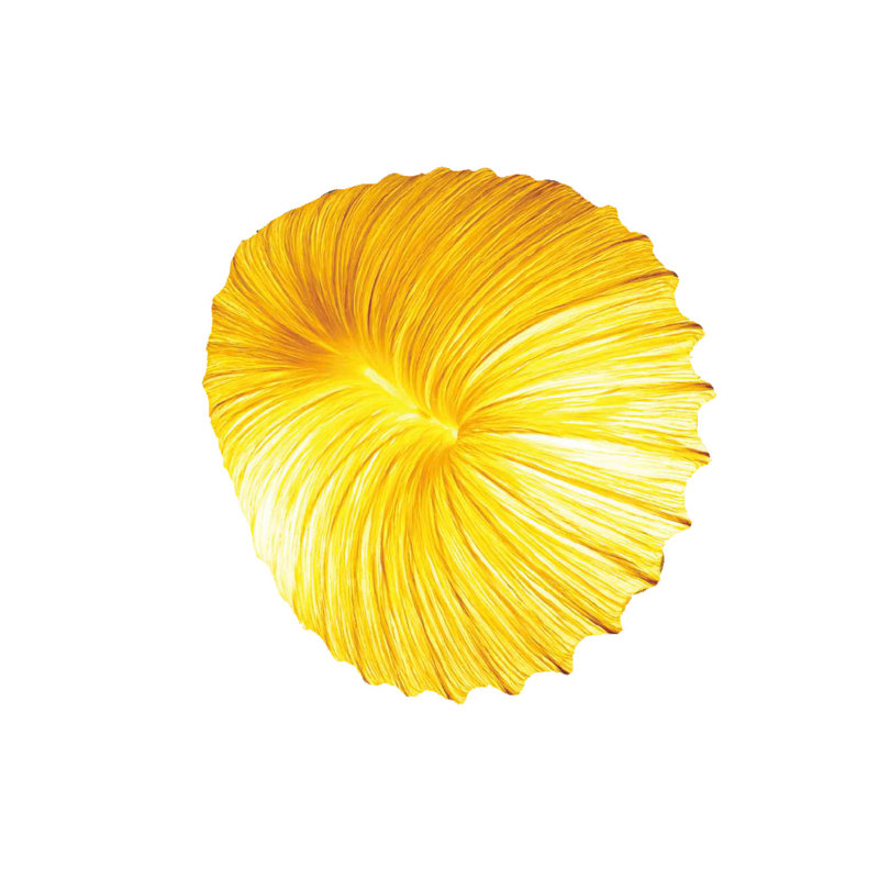 Applique murale 2 lumières avec abat-jour en tissu jaune