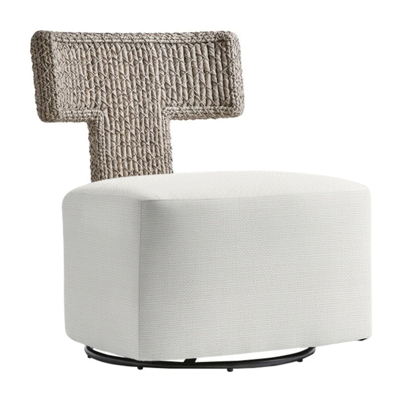 Cabo Outdoor Swivel Lounge Chair, White Linen 6016-000
