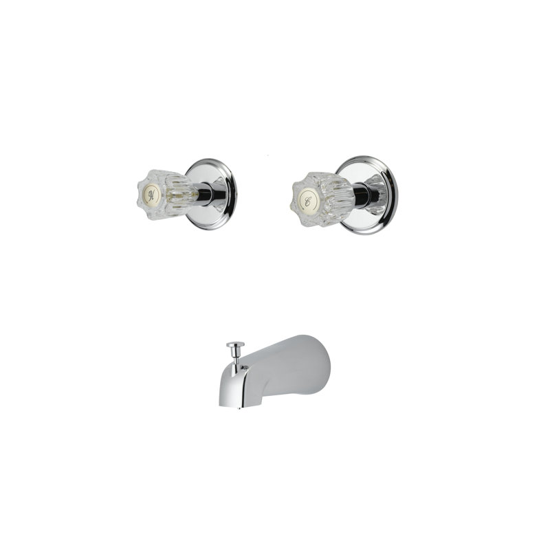 Garniture de baignoire à 2 poignées seulement, valve requise