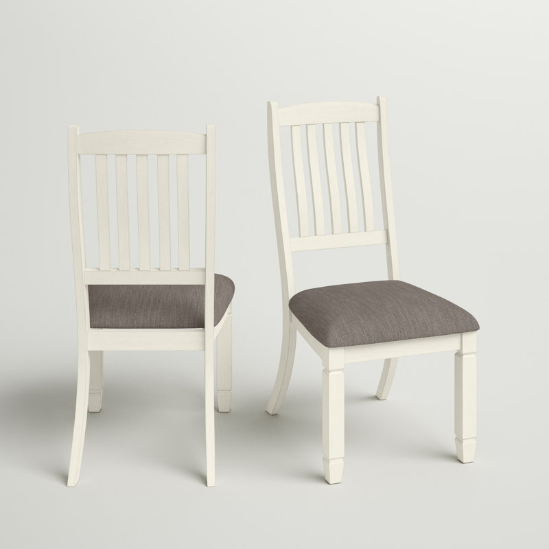 Rockdale 19.5'' H Upholstered Side Chair, Dark Gray, White
