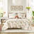 Comforter Full/queen, Whimsical Mushroom Print, And Flower Pattern, Machine Washable