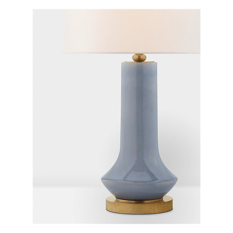 Thomas O'Brien Luisa Large Table Lamp, Polar Blue Crackle