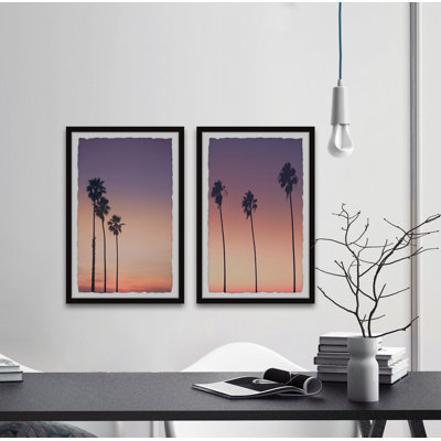 " Dawn And The Palm Trees " by Marmont Hill 2 - Pieces