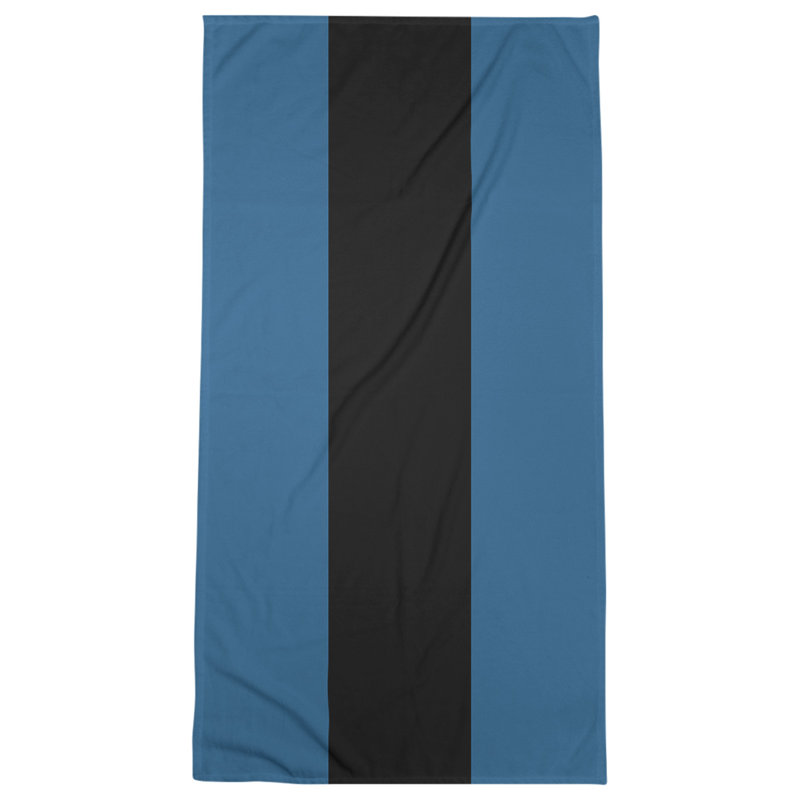 Columbus Lightweight Beach Towel, Microfiber, Blue/Black/Blue