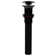 Mushroom Style Push-Down Lavatory Bathroom Sink Drain Assembly with Overflow Holes - Exposed