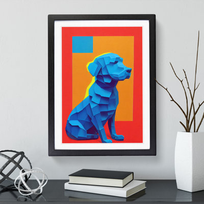 Sitting Dog No.2 - Framed Print