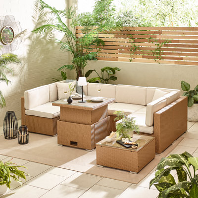 Marisela Square Tempered Glass Outdoor Dining Table - 75 cm W 75 cm D
