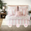 Ensemble de literie rose, ensemble d'édredon simple / simple en microfibre XL, volants modernes