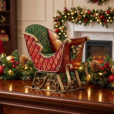 12.5" W  Resin Antique Sleigh