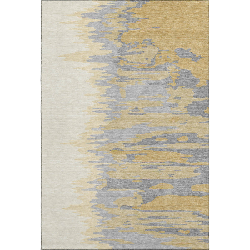 Tapis abstrait Premium Cortes AMF1050 lavable à la machine, Rectangle 9 pi x 12 pi