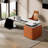 Rectangular Stone+Manufactured Wood with 3 drawers desk-109244659-109244660