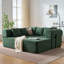 Canapé modulaire de 106 po, canapé modulaire en L en forme de L avec assise profonde, canapé moderne en velours sans os avec méridienne mobile et 5 coussins, canapé compressé pour le salon, aucun assemblage requis, noir-828962407