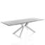Dam Glass Top Metal Base Dining Table