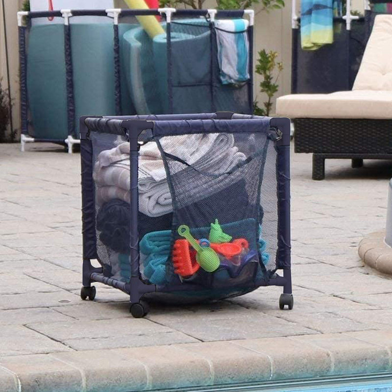 Essentially Yours Fabric Decorative Bin, Blue