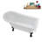 58" Streamlin Clawfoot Tub,Tray,Drain, Clawfeet-101628926-102219865