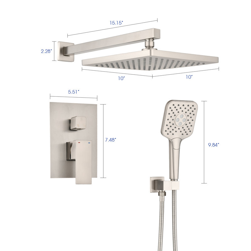 All-In-One Kit with Rough in-Valve, Brushed Nickel