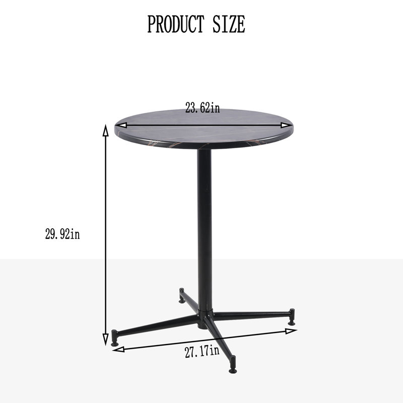 Lorrenzo Round Metal Outdoor , 27.17'' in. W 27.17'' in. D