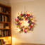 Couronne d'hortensia artificielle avec lumière, pour toutes les saisons-90077640
