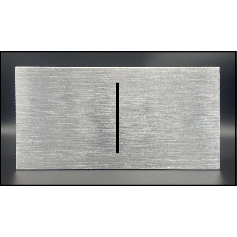Panneau d'adresse en aluminium illuminé, Argent brossé