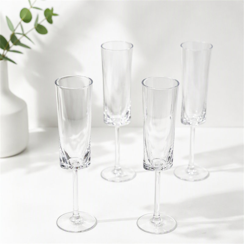 Plastic Champagne Flutes Set of 4 (4oz)