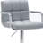 Contemporary Adjustable Swivel Arm Bar Stool With Cushion, Gray-1167926621