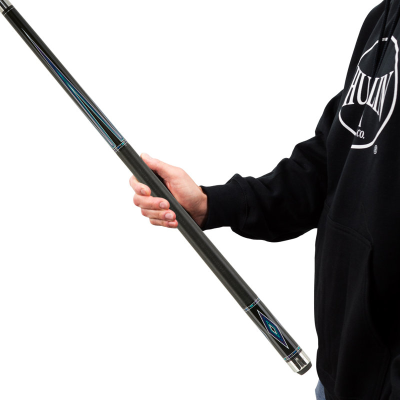 Action 59'' Black Maple Pool Cue with Teal Accents