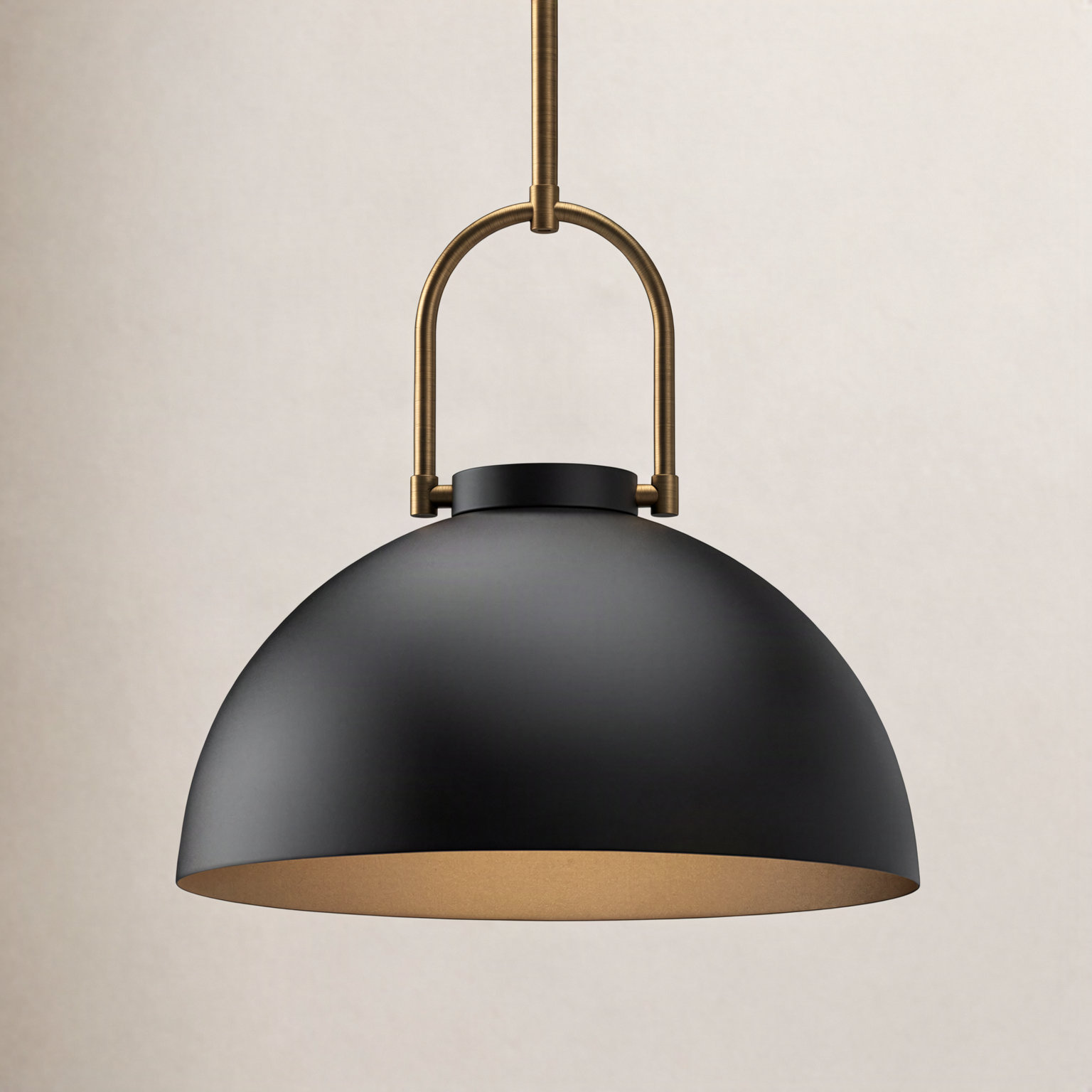 Nevada Single Light Pendant, Matte Black