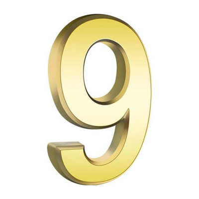 3 Inch Gold Modern House Numbers Mailbox Numbers 0-9 Self-Adhesive Street Door Home Address Metal Numbers For Outside Or Inside Signs Easy Install